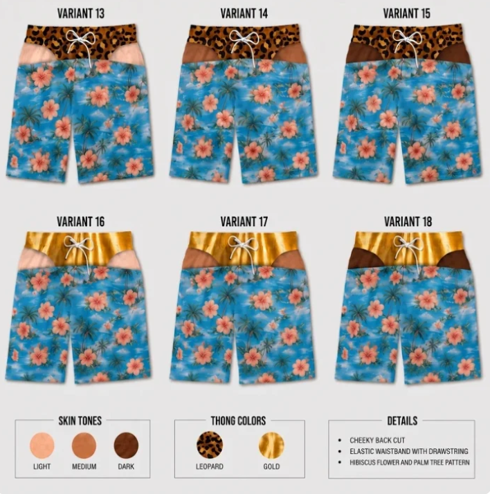 Funny Trunks Gag Swimming Shorts